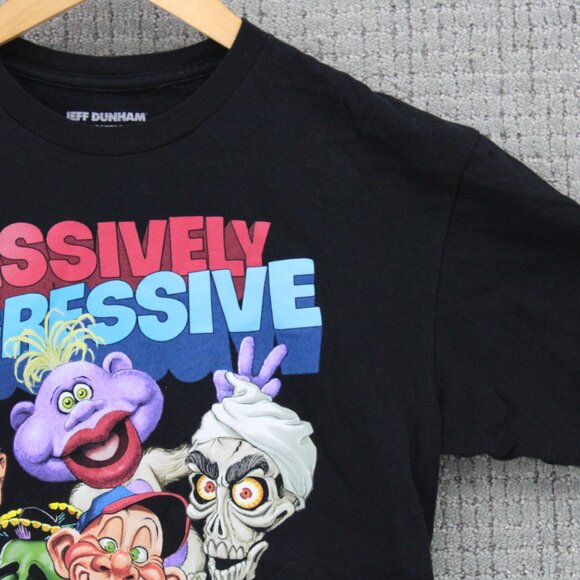 Jeff Dunham Passive Aggressive Tour Shirt Mens Medium M Black Graphic Art 2018 - Picture 2 of 9